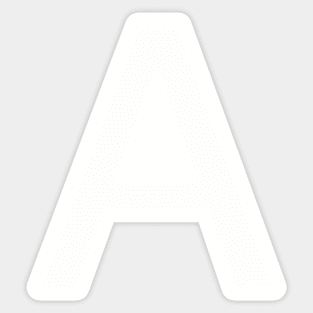 Helvetica A in white Sticker